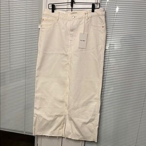 Olivie Off-White Denim Skirt